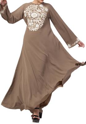 Beautiful Umbrella Flare Abaya Dress With Matching Embroidery Work 5