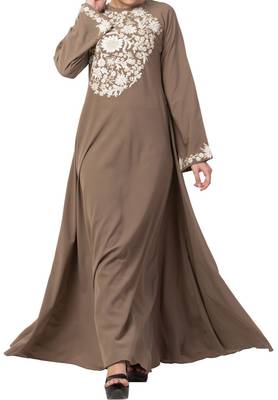 Beautiful Umbrella Flare Abaya Dress With Matching Embroidery Work 6