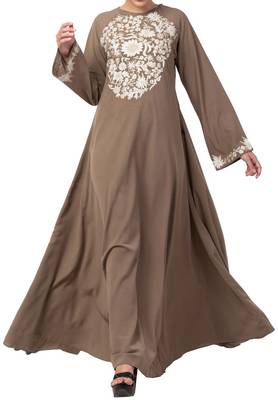 Beautiful Umbrella Flare Abaya Dress With Matching Embroidery Work 8