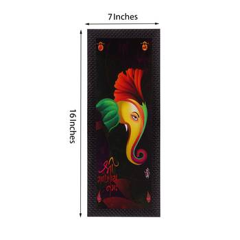 Colorful Lord Ganesha Satin Matt Texture UV Art Painting 2