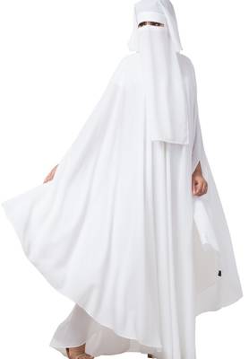 White Irani Kaftan And Naqaab Combo Made In kashibo Matte Fabric 6