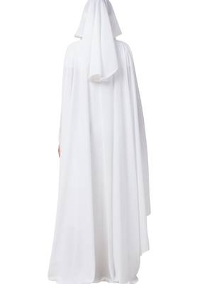 White Irani Kaftan And Naqaab Combo Made In kashibo Matte Fabric 8