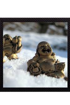 Laughing Buddha Satin Matt Texture UV Art Painting