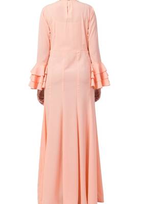 Slim Fit Dress With Multi Layered Bell Sleeves Made In Nida Matte Fabric 7
