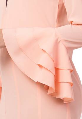 Slim Fit Dress With Multi Layered Bell Sleeves Made In Nida Matte Fabric 8