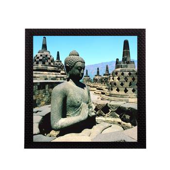 Meditating Lord Buddha Satin Matt Texture UV Art Painting 1