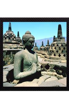 Meditating Lord Buddha Satin Matt Texture UV Art Painting
