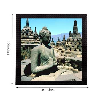 Meditating Lord Buddha Satin Matt Texture UV Art Painting 2