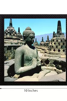 Meditating Lord Buddha Satin Matt Texture UV Art Painting