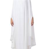 White Plain Irani Kaftan In kashibo Matte Fabric Made In kashibo Matte Fabric