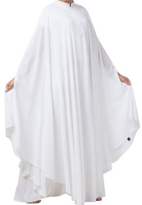 White Plain Irani Kaftan In kashibo Matte Fabric Made In kashibo Matte Fabric 6