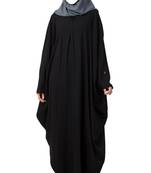 Simple Yet Elegant Islamic Kaftan Abaya With Pleats On Neck Made In kashibo Matte Fabric
