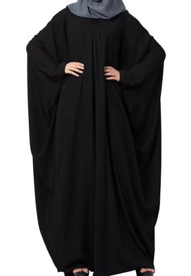 Simple Yet Elegant Islamic Kaftan Abaya With Pleats On Neck Made In kashibo Matte Fabric 2