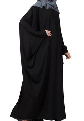 Simple Yet Elegant Islamic Kaftan Abaya With Pleats On Neck Made In kashibo Matte Fabric 7