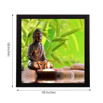 Lord Buddha With Candle Satin Matt Texture UV Art Painting 2