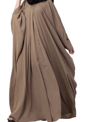 Simple Yet Elegant Islamic Kaftan Abaya With Pleats On Neck Made In kashibo Matte Fabric 2