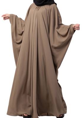 Simple Yet Elegant Islamic Kaftan Abaya With Pleats On Neck Made In kashibo Matte Fabric 3