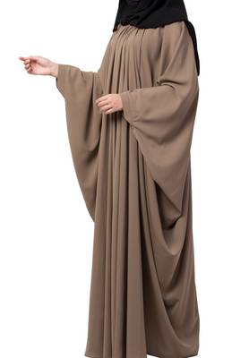 Simple Yet Elegant Islamic Kaftan Abaya With Pleats On Neck Made In kashibo Matte Fabric 6