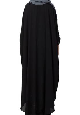 Modern Kaftan With Open Side Slits And Ruffles On Sleeves Made In kashibo Matte Fabric 1