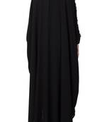 Modern Kaftan With Open Side Slits And Ruffles On Sleeves Made In kashibo Matte Fabric