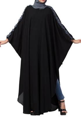 Modern Kaftan With Open Side Slits And Ruffles On Sleeves Made In kashibo Matte Fabric 5