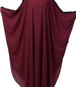 Modern Kaftan With Open Side Slits And Ruffles On Sleeves Made In kashibo Matte Fabric