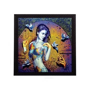 Artistic Lady Satin Matt Texture UV Art Painting 1
