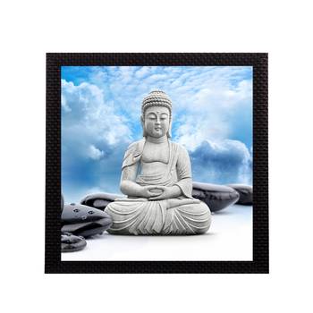 White Lord Buddha Satin Matt Texture UV Art Painting 1