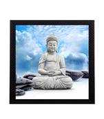 White Lord Buddha Satin Matt Texture UV Art Painting