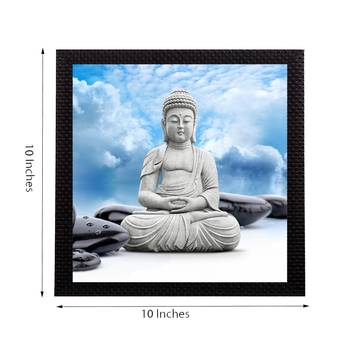 White Lord Buddha Satin Matt Texture UV Art Painting 2