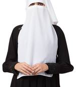 White Naqaab For Any Abaya Made In kashibo Matte Fabric
