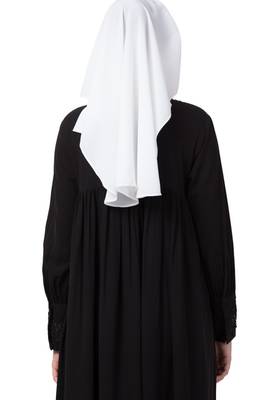 White Naqaab For Any Abaya Made In kashibo Matte Fabric 5