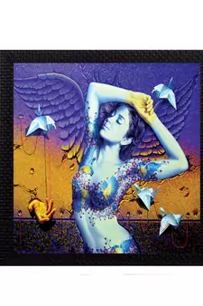 Beautiful Lady Satin Matt Texture UV Art Painting