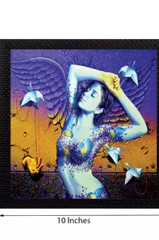 Beautiful Lady Satin Matt Texture UV Art Painting