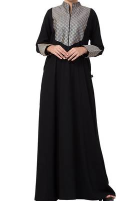 Modest Designer Dress For Special Occasions Made In Nida Matte Fabric 4