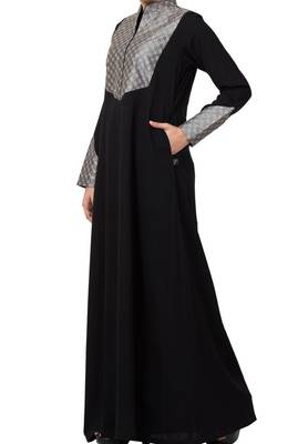 Modest Designer Dress For Special Occasions Made In Nida Matte Fabric 5