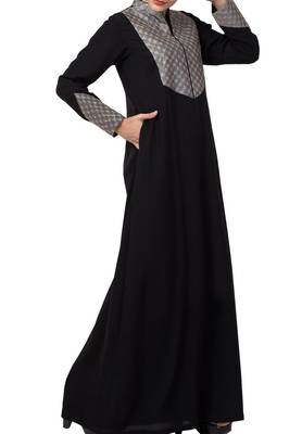 Modest Designer Dress For Special Occasions Made In Nida Matte Fabric 6