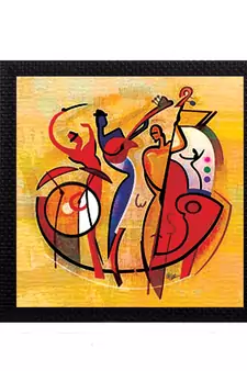 Modern Art With Human Figurine Satin Matt Texture UV Art Painting