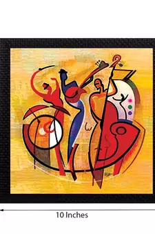 Modern Art With Human Figurine Satin Matt Texture UV Art Painting