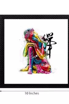 Colorful Lord Buddha Satin Matt Texture UV Art Painting