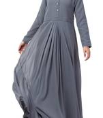Abaya Length Dress For Muslim Woman In Dual Layer Made In kashibo Matte And Fine Georgette Fabrics