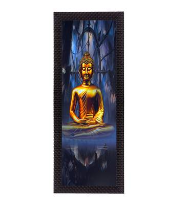 Meditating Lord Buddha Satin Matt Texture UV Art Painting 1