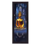 Meditating Lord Buddha Satin Matt Texture UV Art Painting