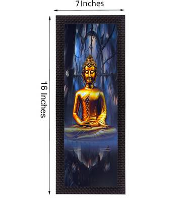 Meditating Lord Buddha Satin Matt Texture UV Art Painting 2
