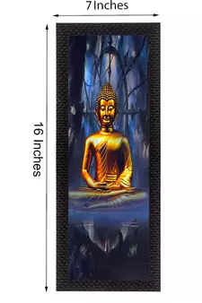 Meditating Lord Buddha Satin Matt Texture UV Art Painting