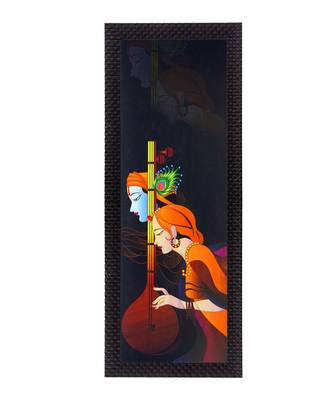 Divine Radha Krishna Satin Matt Texture UV Art Painting 1