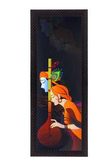 Divine Radha Krishna Satin Matt Texture UV Art Painting