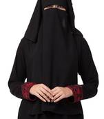 Black Naqaab For Any Abaya Made In Nida Matte And Fine Georgette Fabrics