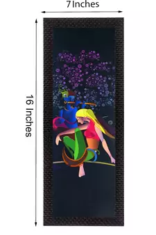 Lordess Radha Krishna Satin Matt Texture UV Art Painting