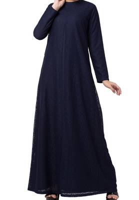 Abaya Like Dress In Dual Layer Made In Nida Matte And Net Fabrics 2